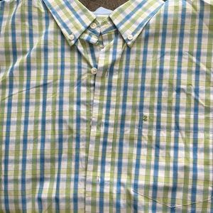 IZOD Smooth Cotton Button Front LS Shirt XL